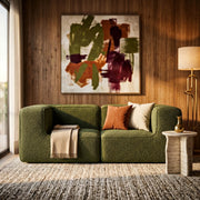 Sofá Modular Flow 2 Lugares 2 Cantos em Boucle Plus Green