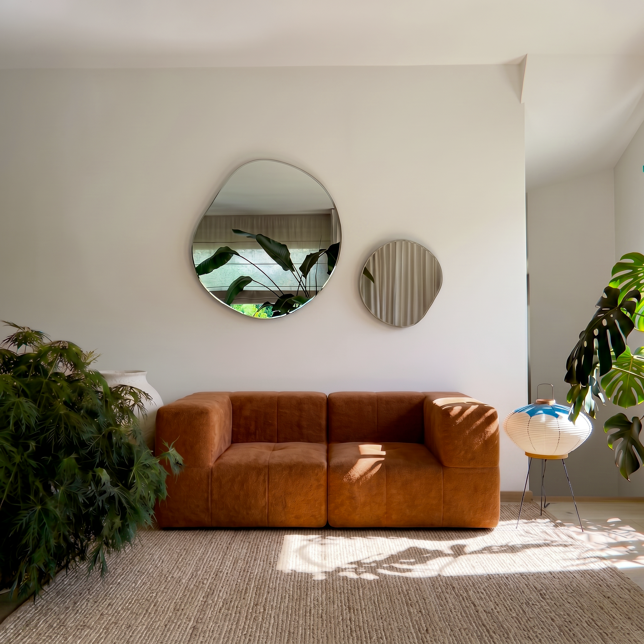 Sofá Modular 2 Lugares 2 Cantos em Boucle Plus Mostarda