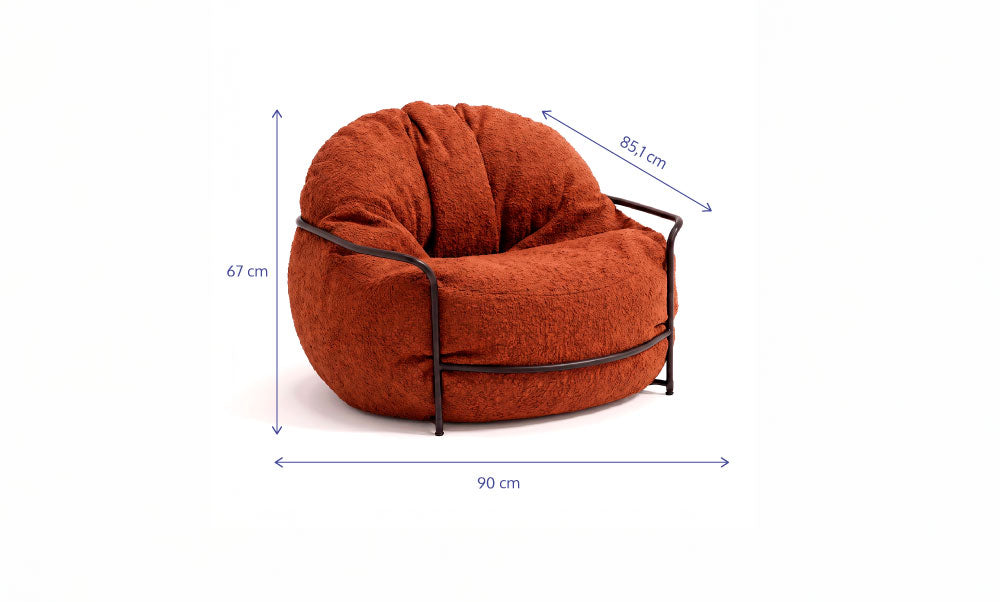 Poltrona Forte Interno - Bouclé Cloud Touch Spice