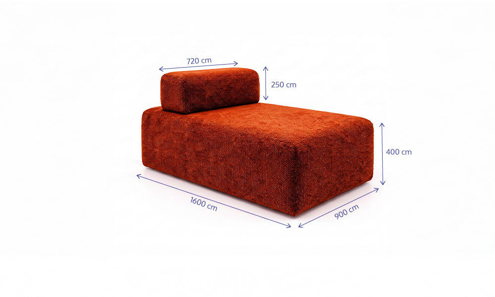 Sofá Ilha Interno - Bouclé Cloud Touch Spice