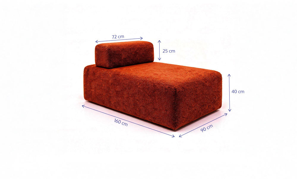 Sofá Ilha Interno - Bouclé Cloud Touch Spice
