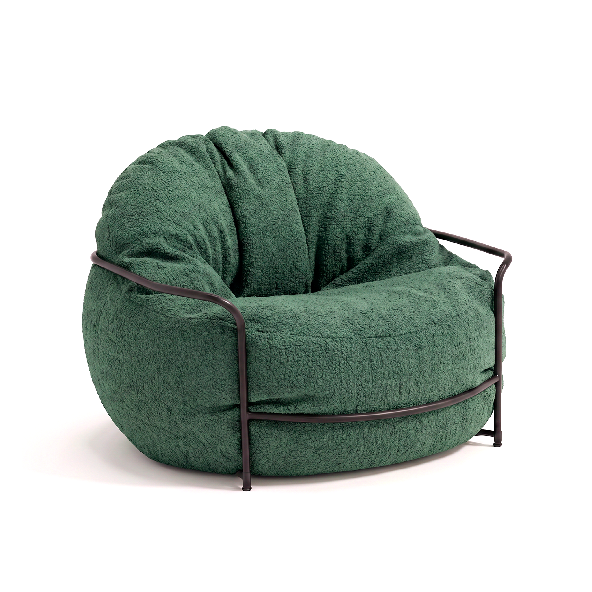 Poltrona Forte Interno - Bouclé Cloud Touch Green