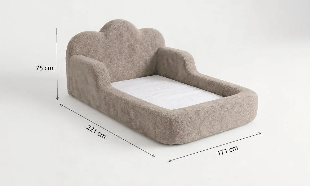Cama Montessori Infantil Sonhos One Casal- Cinza