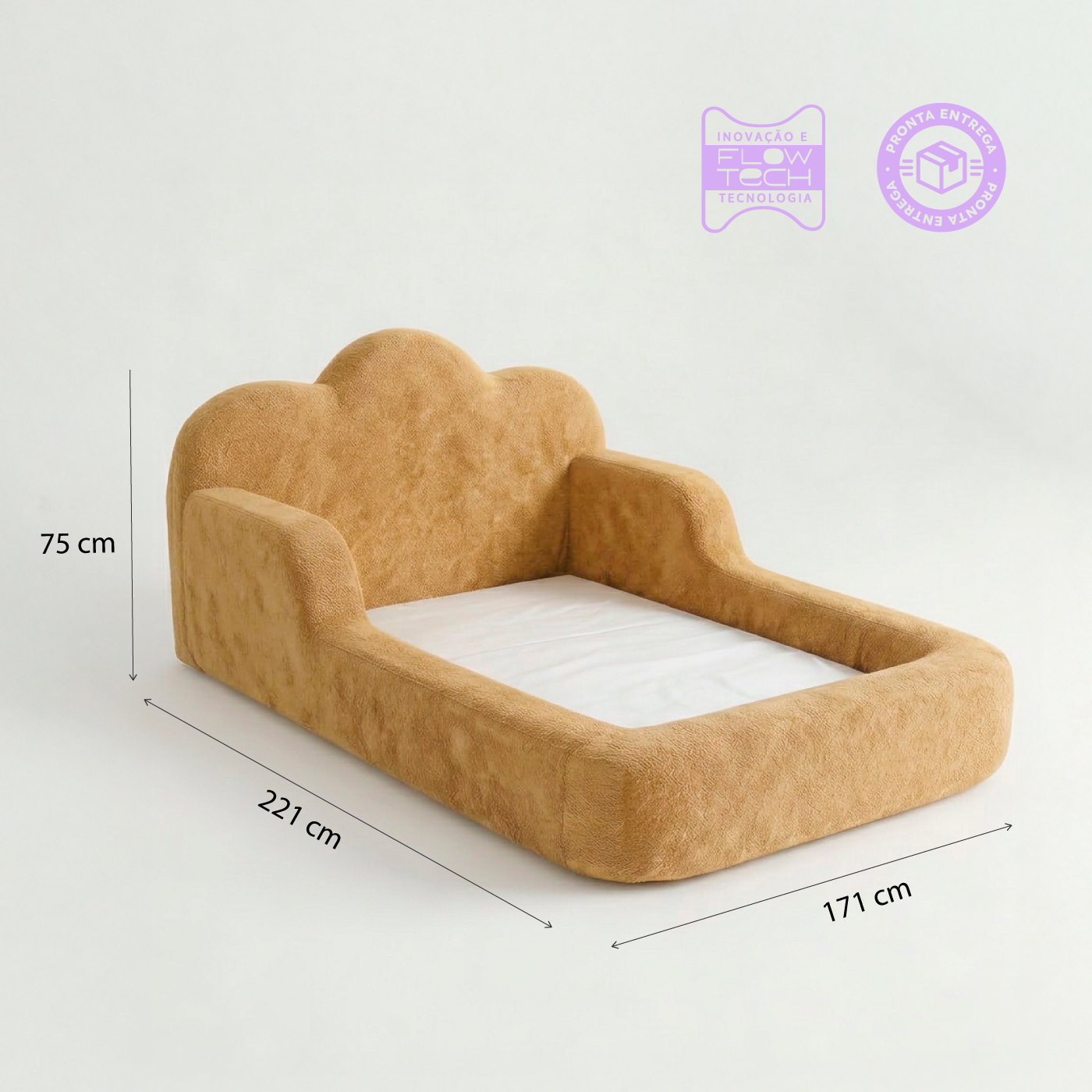 Cama Montessori Infantil Sonhos One Casal  - Mostarda