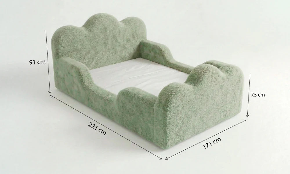 Cama Montessori Infantil Sonhos Duo Casal - Verde