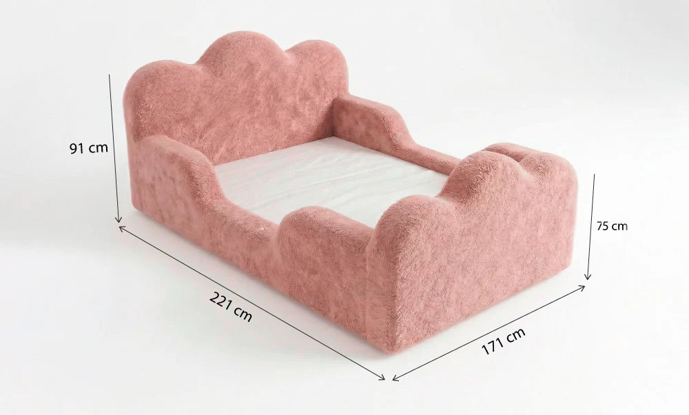 Cama Montessori Infantil Sonhos Duo Casal - Rosa