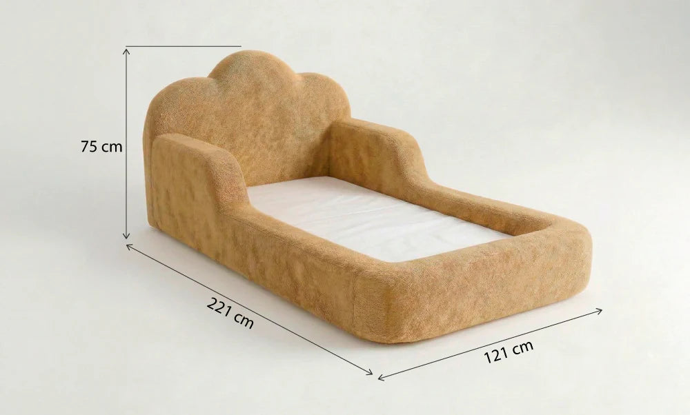 Cama Montessori Infantil Sonhos One Solteiro - Mostarda
