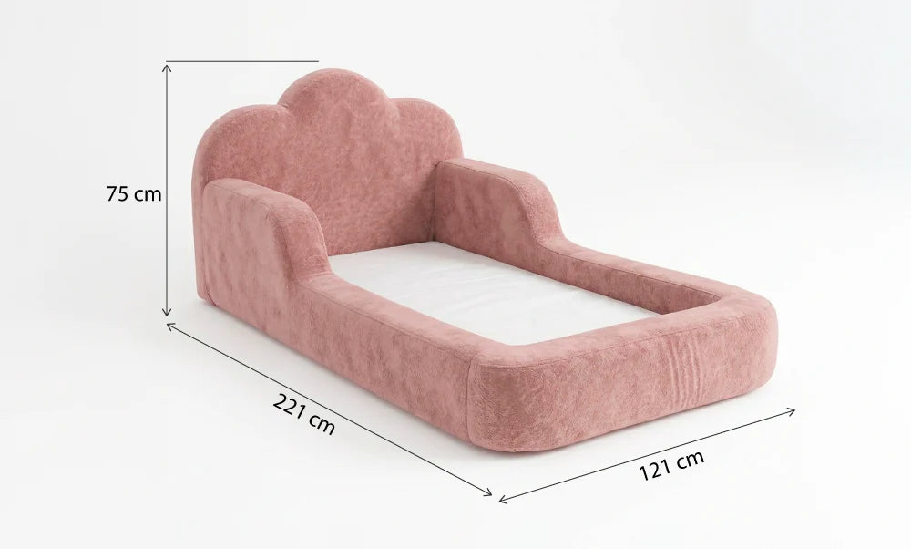 Cama Montessori Infantil Sonhos One Solteiro   - Rosa