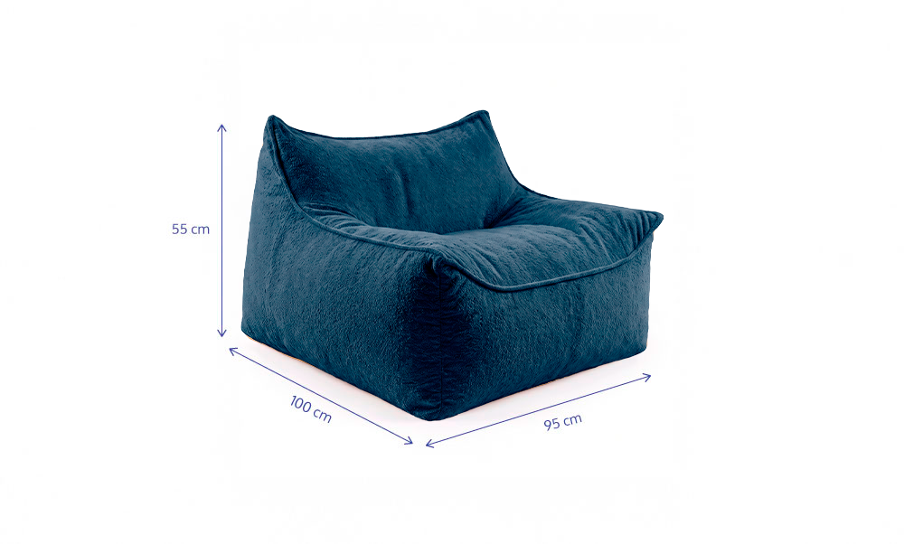 Poltrona Ergow - Boucle Azul