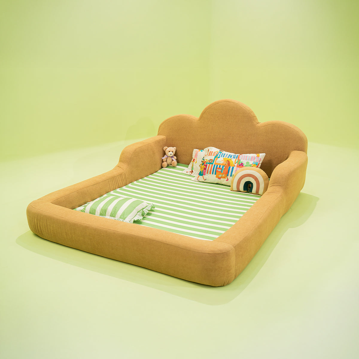 Cama Montessori Infantil Sonhos One Casal  - Mostarda
