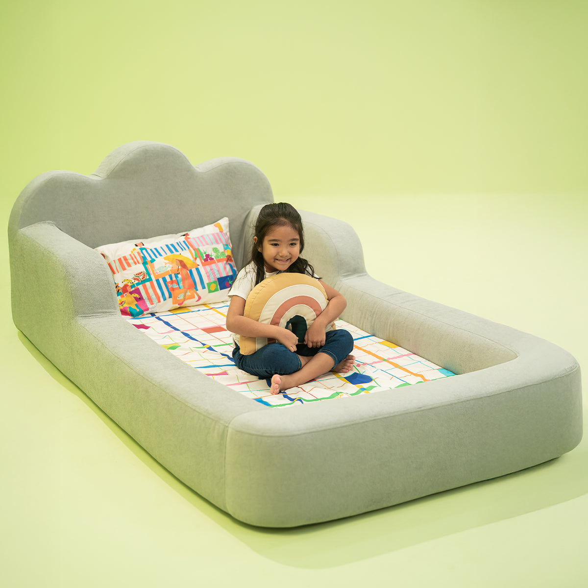 Cama Montessori Infantil Sonhos One Solteiro  - Verde