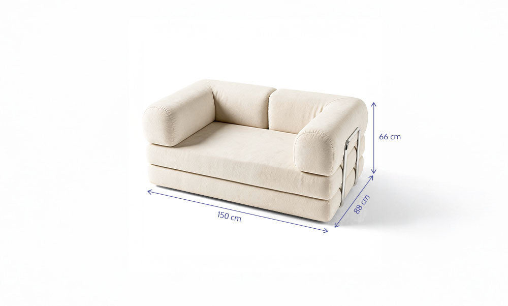 Sofá Cama Flowin Pocket - Boucle Bege