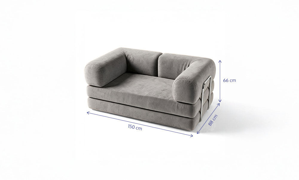 Sofá Cama Flowin Pocket - Boucle Cinza