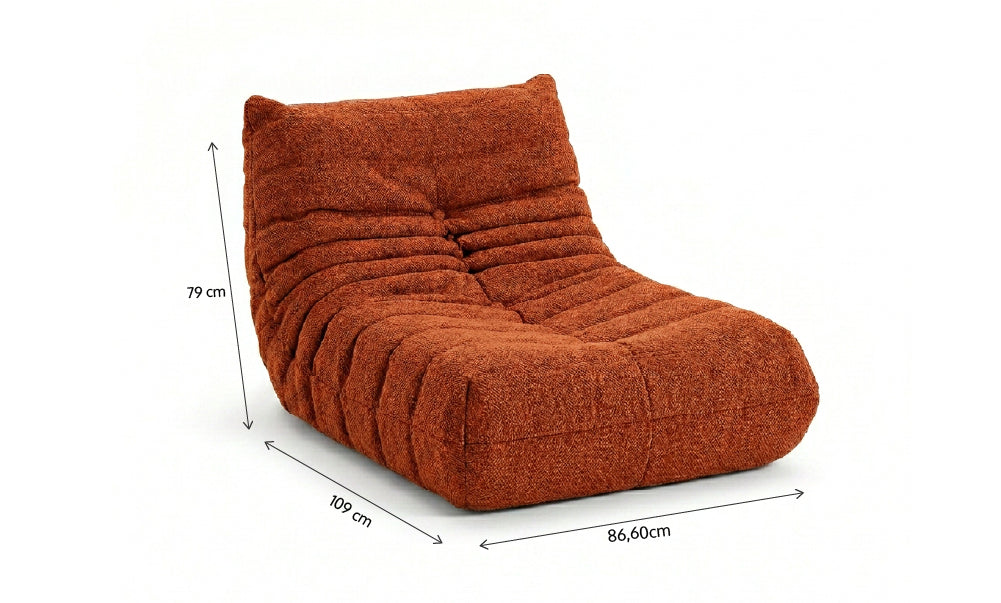 Poltrona Liv em Boucle Cloud Touch Spice