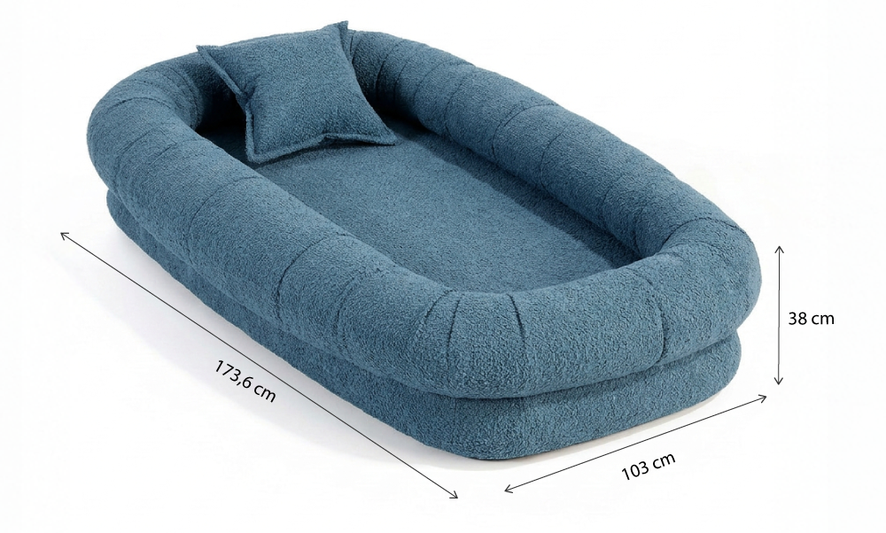 Puff Nina em Boucle Cloud Touch Ocean