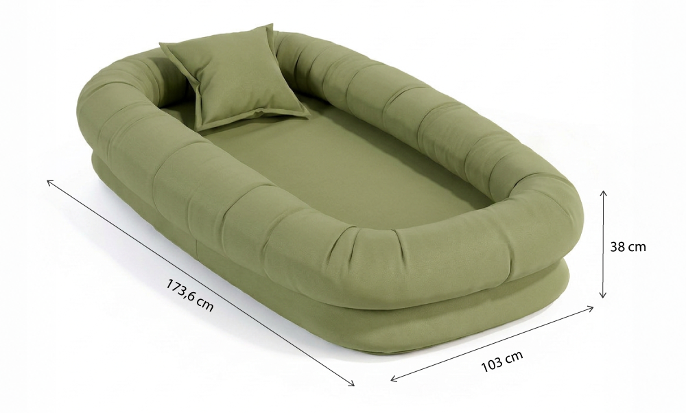 Puff Nina em Boucle Plus Green