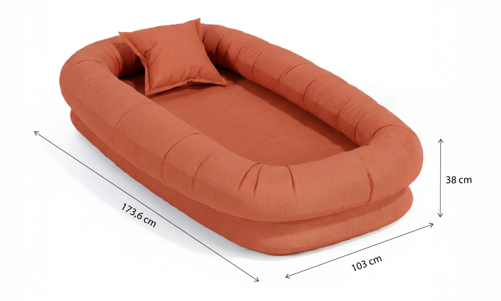 Puff Nina em Boucle Plus Terracota