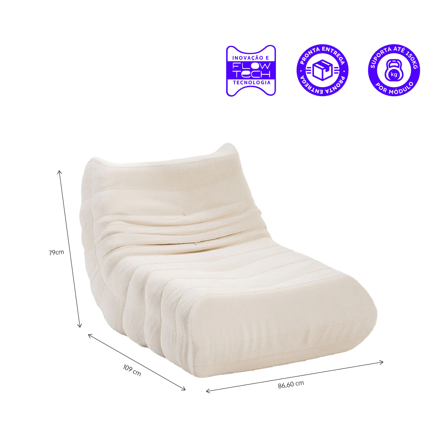 Poltrona Liv Boucle - Bege