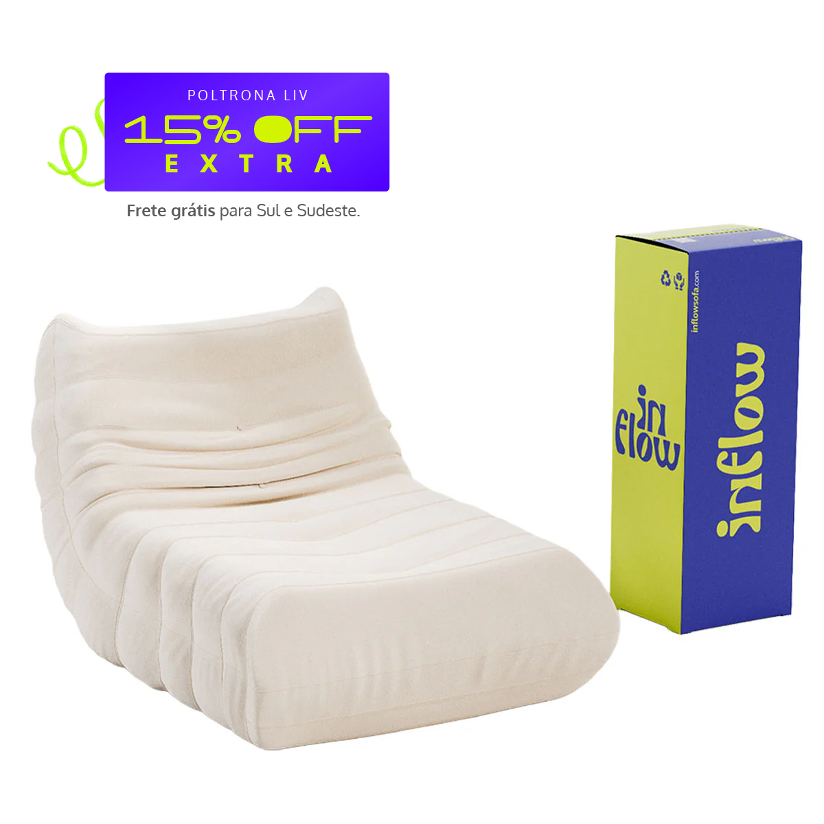 Poltrona Liv Boucle - Bege