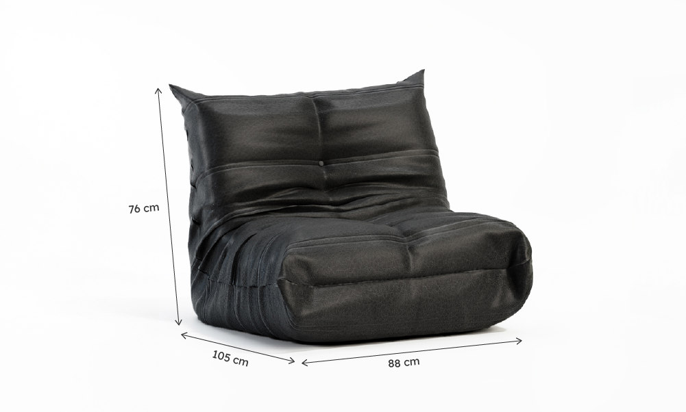 Poltrona Liv - Poli-Couro - Preta