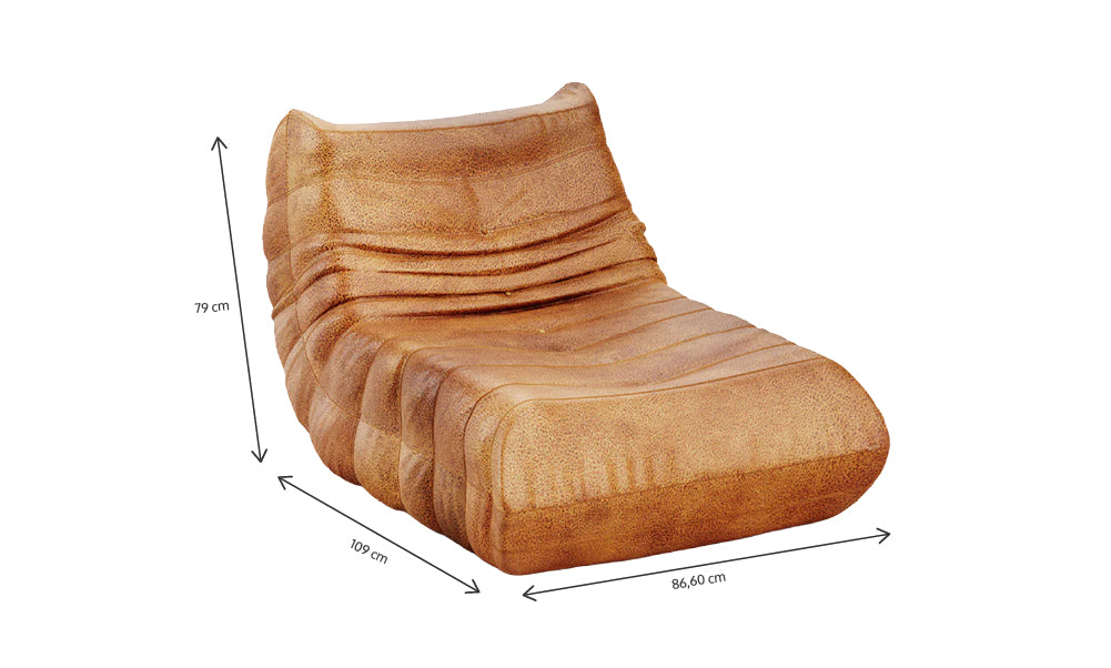 Poltrona Liv - Poli-Couro - Marrom