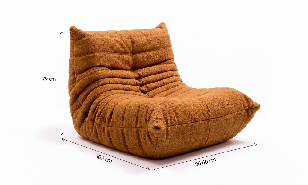 Poltrona Liv em Boucle Plus Mostarda