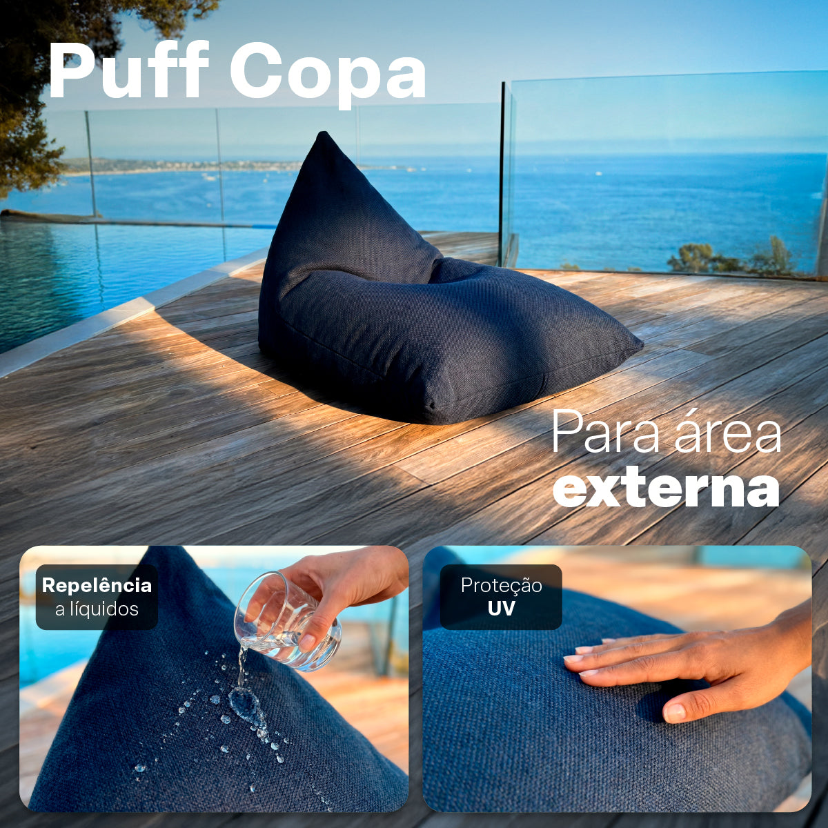 Poltrona Puff - Coleção Copa do Mundo -  Azul