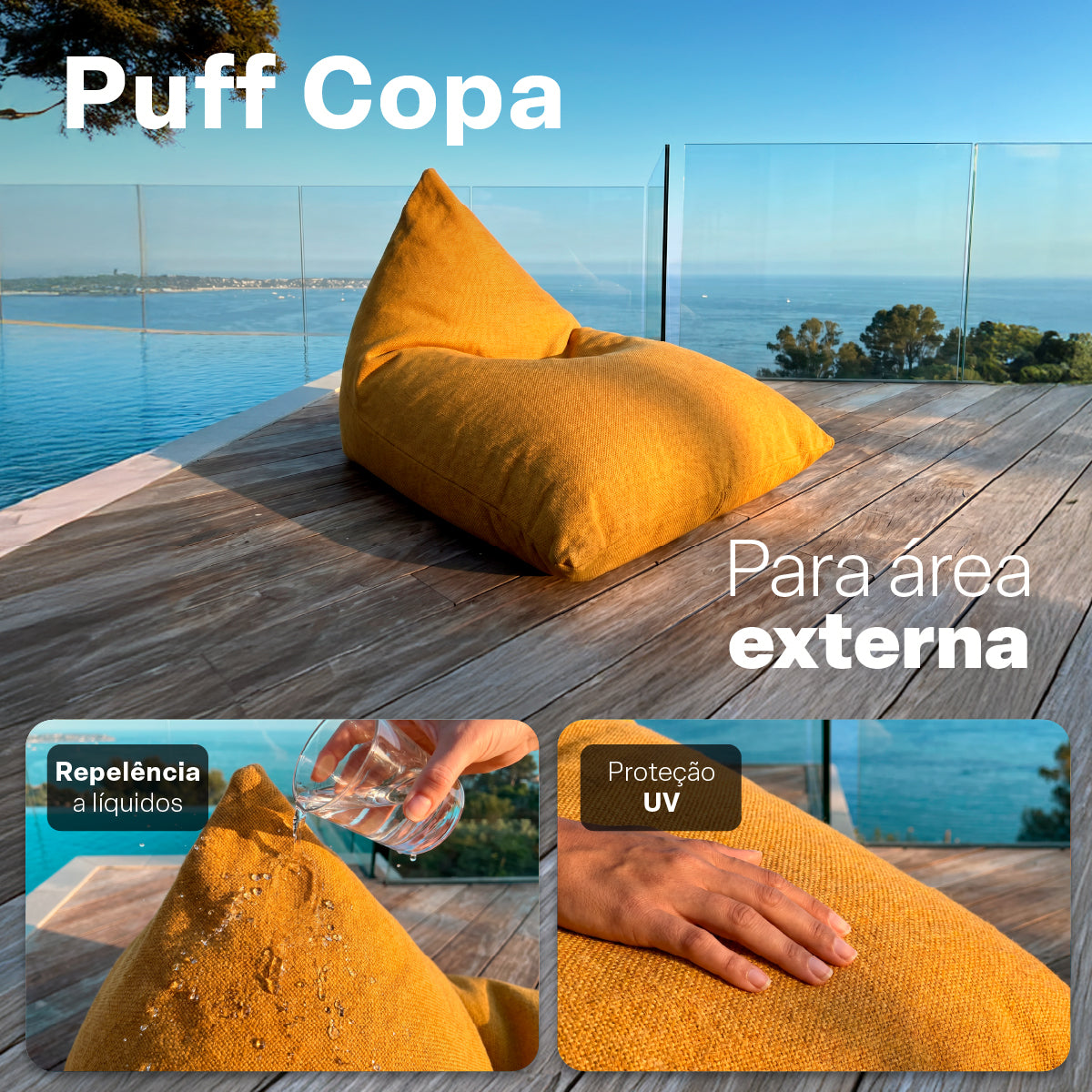 Poltrona Puff - Coleção Copa do Mundo - Amarelo