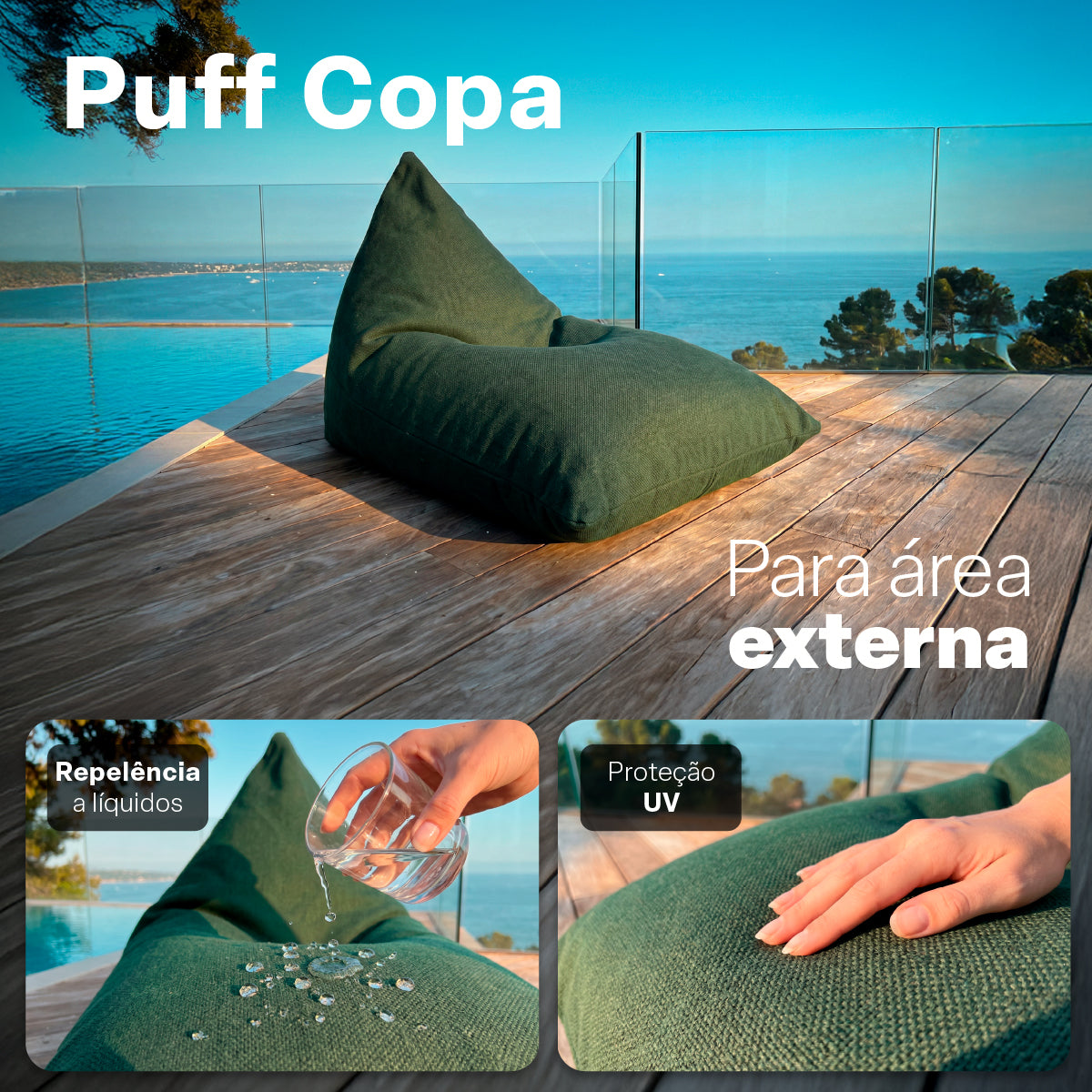 Poltrona Puff - Coleção Copa do Mundo - Verde