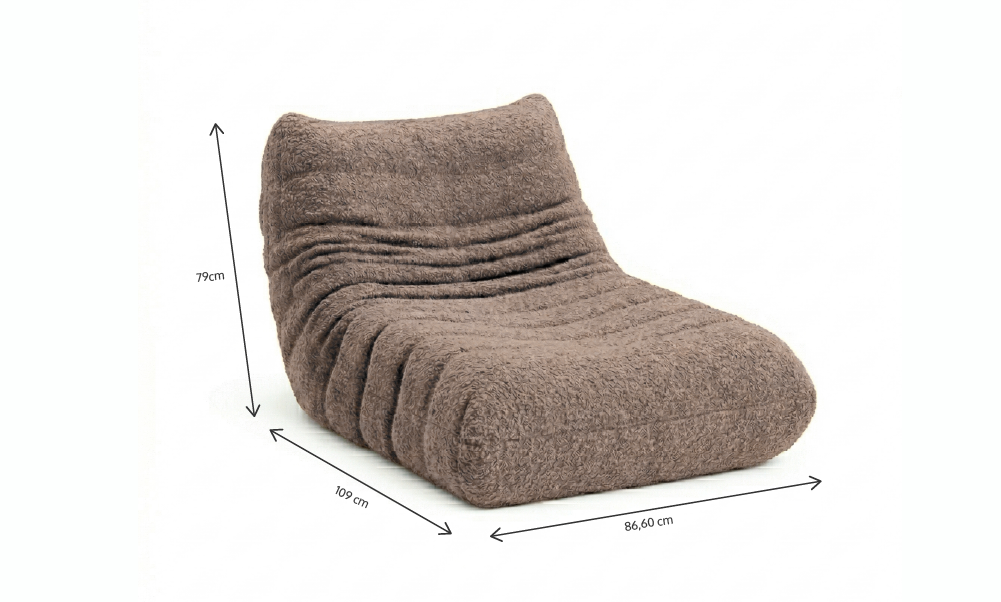 Poltrona Liv em Boucle Plus Marrom