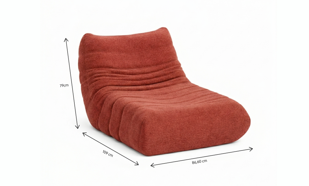 Poltrona Liv em Boucle Plus Terracota