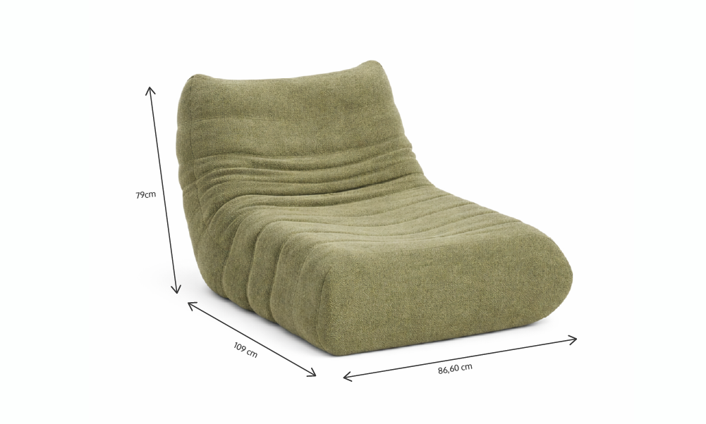 Poltrona Liv em Boucle Plus Green