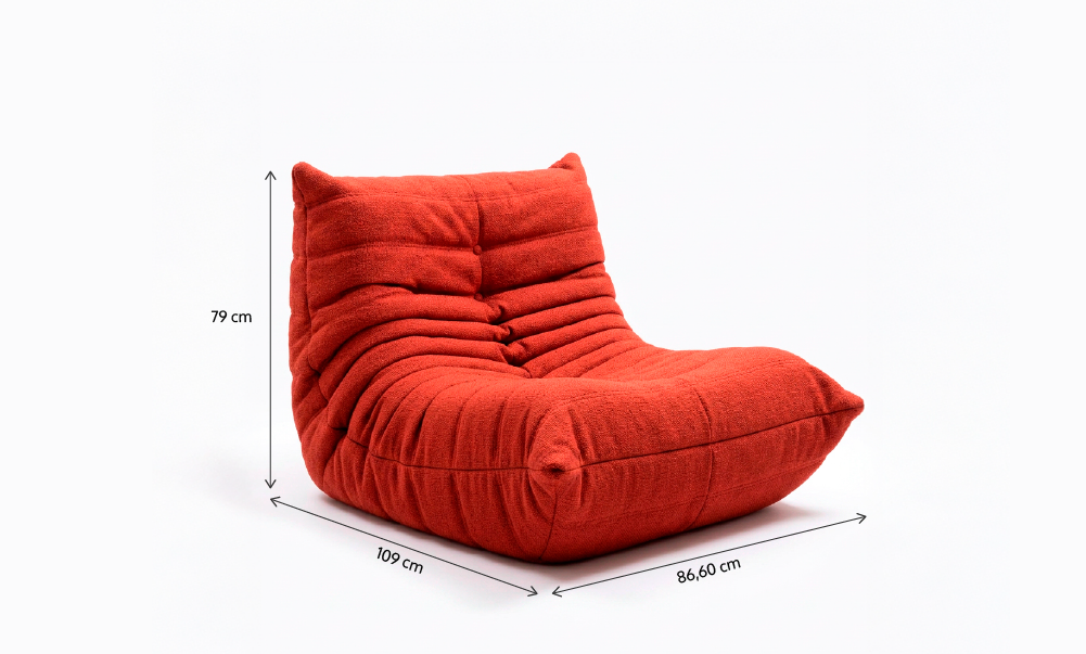 Poltrona Liv em Boucle Plus Terracota