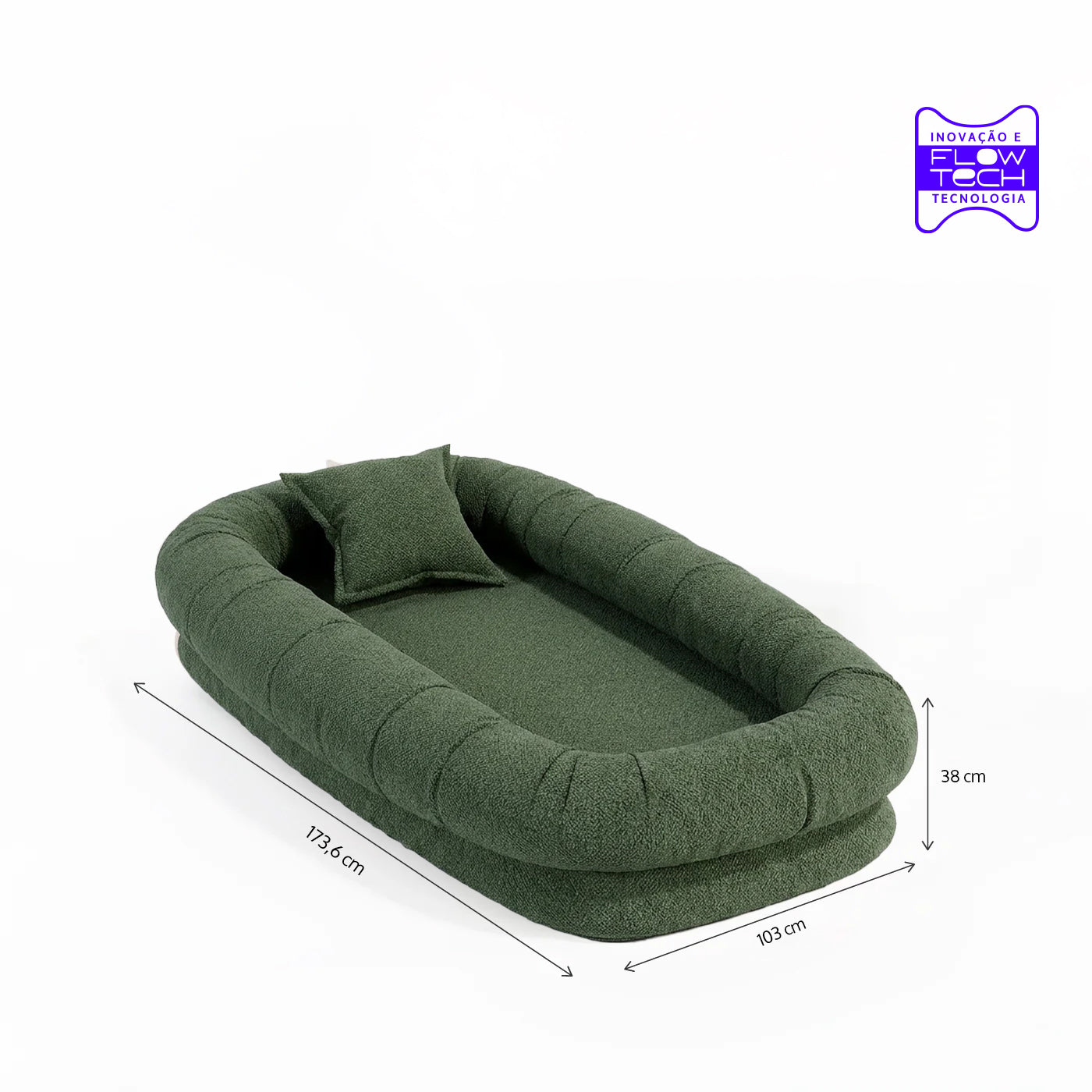 Puff Nina em Boucle Plus Green