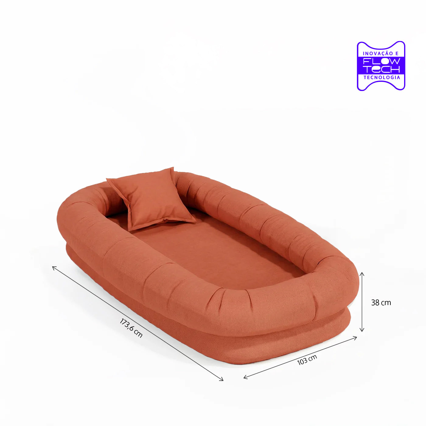 Puff Nina em Boucle Plus Terracota