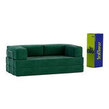 Sofá-Cama Flowin Cotelê - Verde Musgo