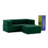 Sofá-Cama Flowin Cotelê com Chaise - Verde Musgo