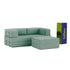 Sofá-Cama Flowin Cotelê com Chaise - Verde Menta