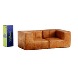 Sofá Modular Poli-Couro Marrom - 2 Lugares - 2 Cantos