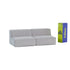 Sofá Modular Flow Boucle Cinza - 2 Lugares