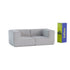 Sofá Modular Flow Boucle Cinza - 2 Lugares - 2 Cantos