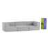 Sofá Modular Flow Boucle Cinza - 3 Lugares - 2 Cantos