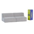 Sofá Modular Flow Boucle Cinza - 2 Lugares