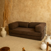Sofá Cama Flowin em Cotele Soft Brown