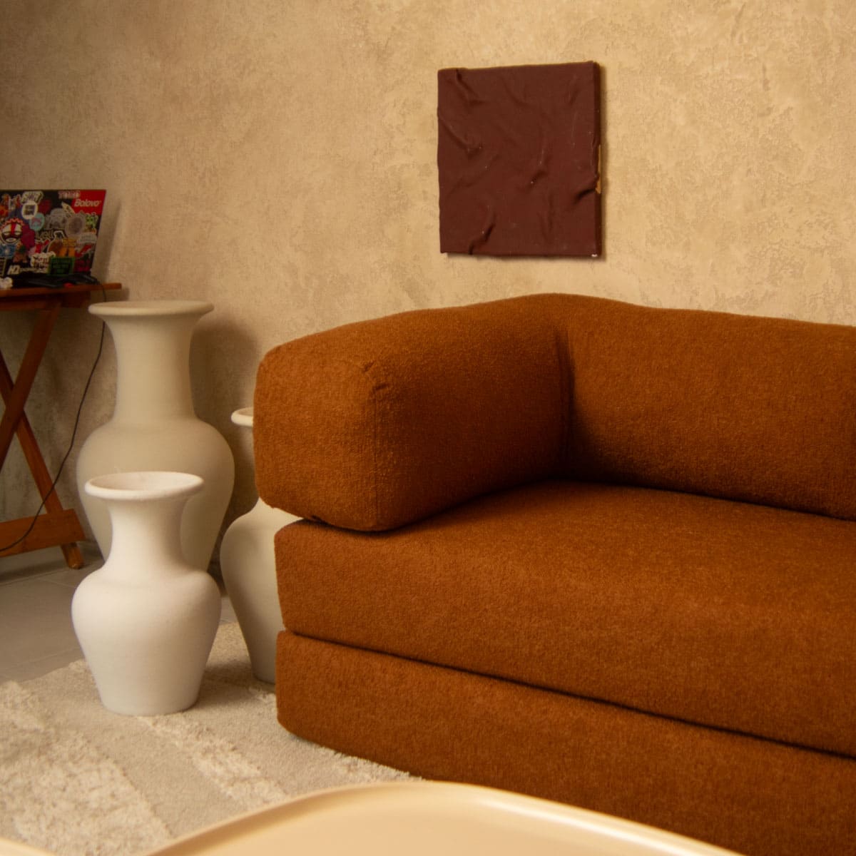 Sofá Cama Flowin em Boucle Plus Terracota