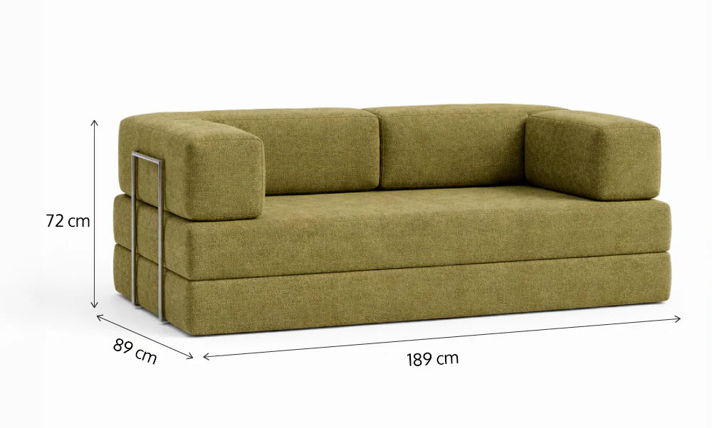 Sofá Cama Flowin em Boucle Plus Green