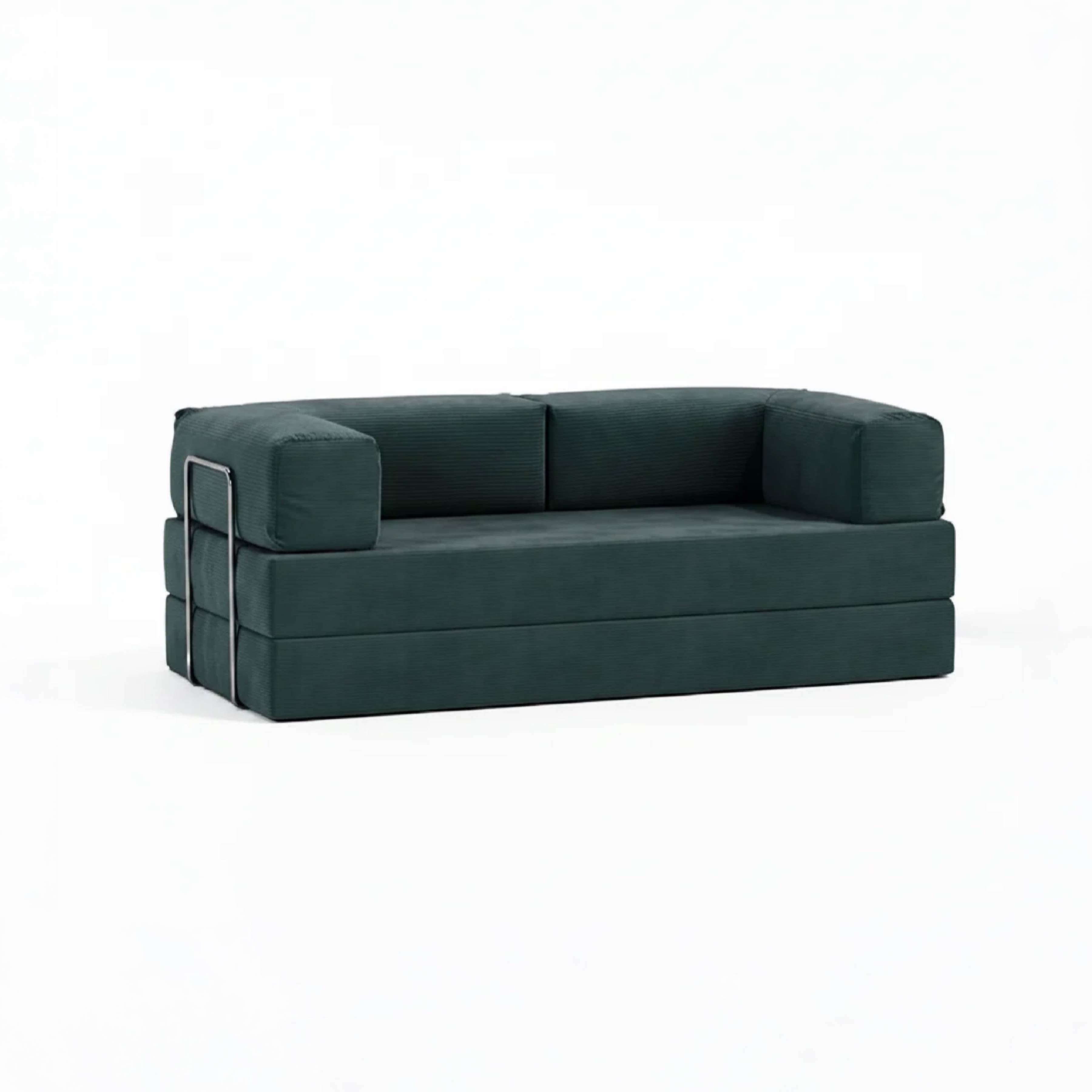 Sofá Cama Flowin em Cotele Verde Musgo
