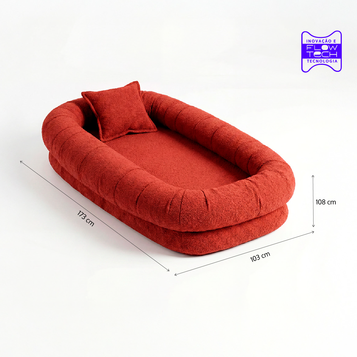 Puff Nina em Boucle Plus Terracota