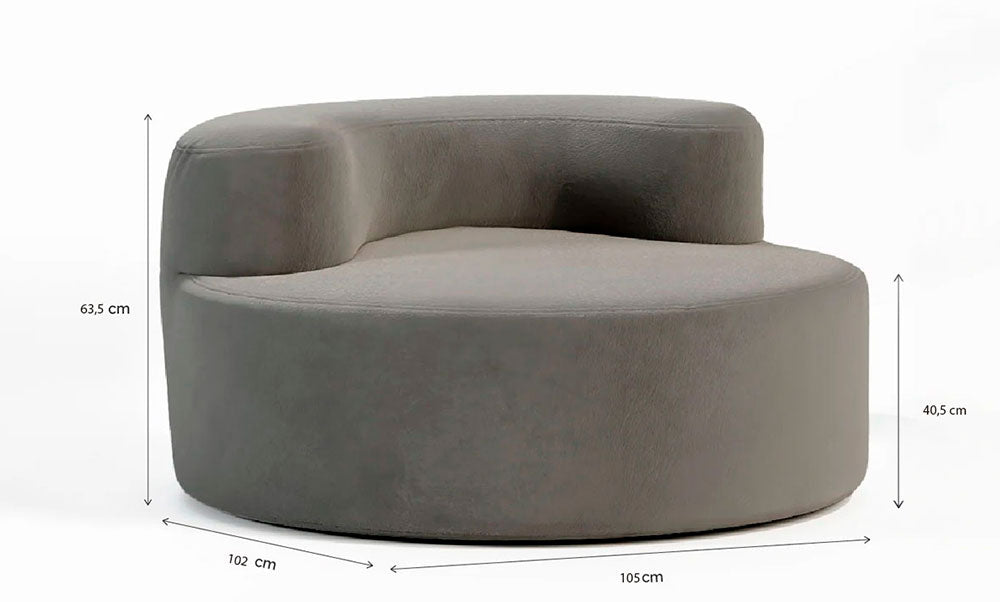 Poltrona Luna Boucle  - Cinza